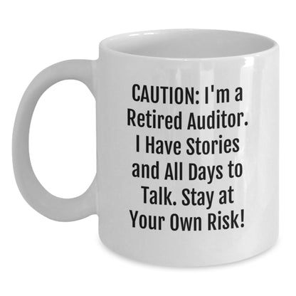 Funny Auditor Gifts for Men - White Coffee Mug, Unique Christmas Unique Gifts from Friends, Coworkers, Family - Main