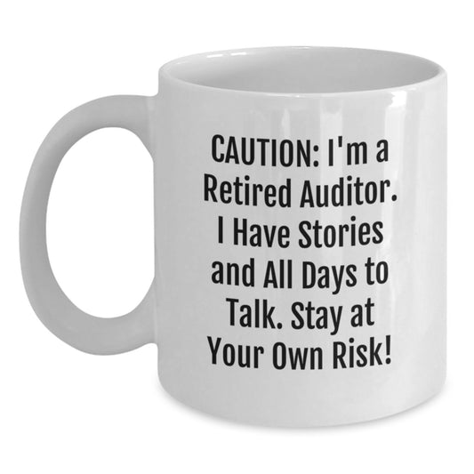 Funny Auditor Gifts for Men - White Coffee Mug, Unique Christmas Unique Gifts from Friends, Coworkers, Family - Main