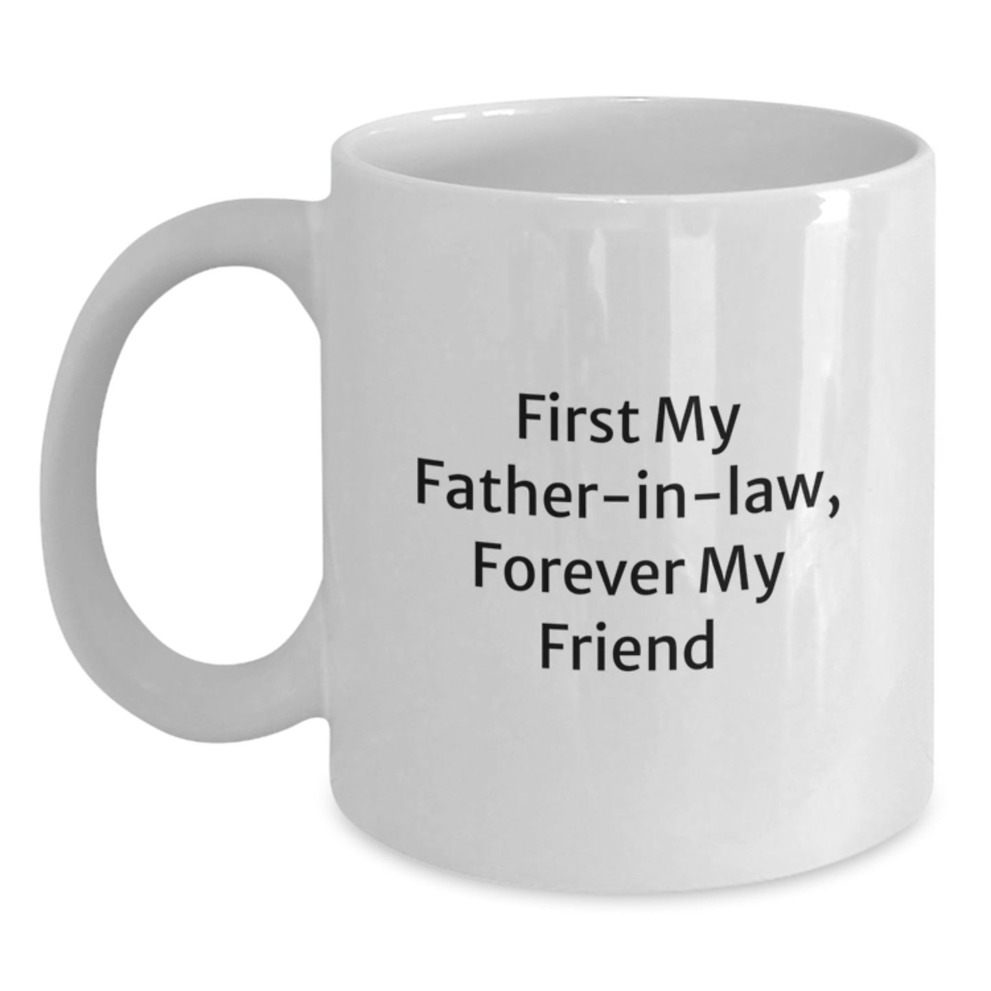 Funny Father-in-law Quotes Gifts for Him, White Coffee Mug, Christmas Unique Gifts from Family - Main