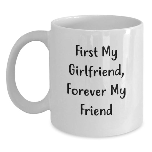 Funny Sweetheart White Coffee Mug Gifts from Men to Sweetheart, Unique Christmas Unique Gifts for Sweetheart, Quote 'First My Sweetheart, Forever My Friend' - Main