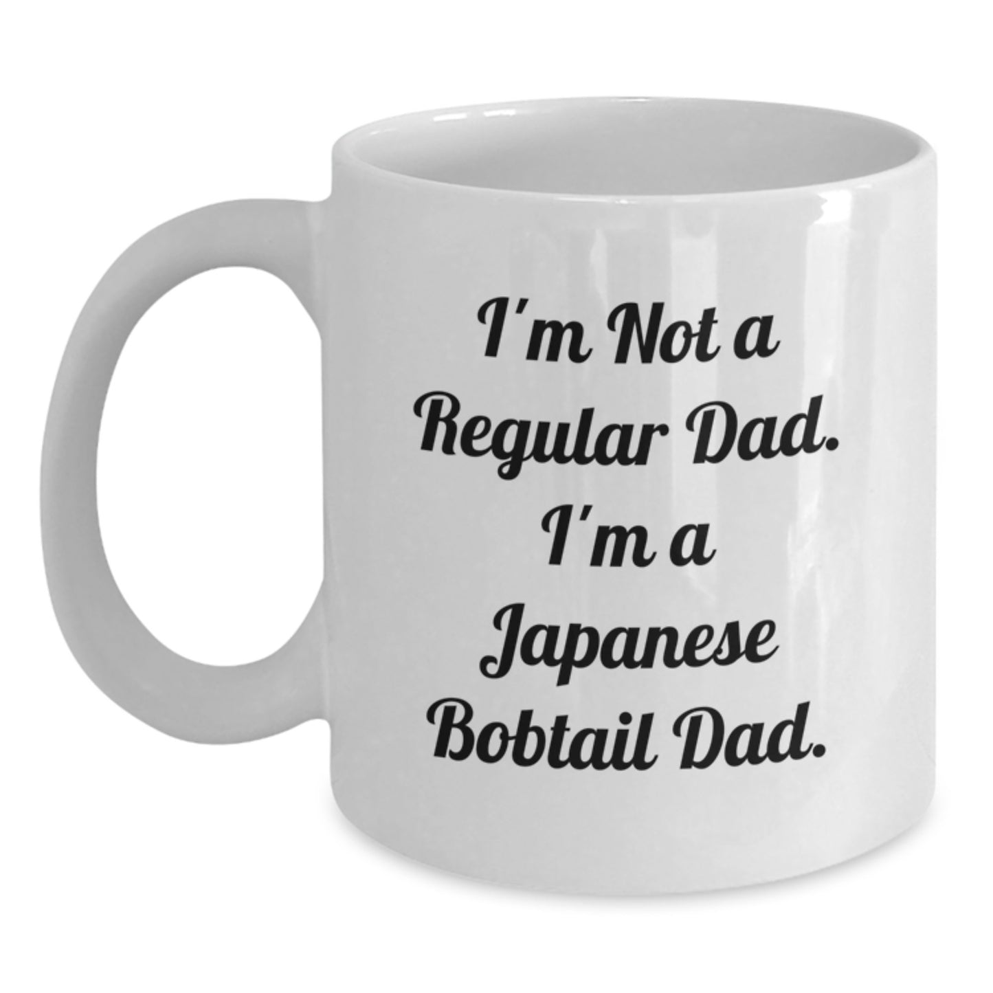 Funny Japanese Bobtail Cat Gifts from Dad to Japanese Bobtail Cat Lover for White Coffee Mug at Christmas Unique - Main