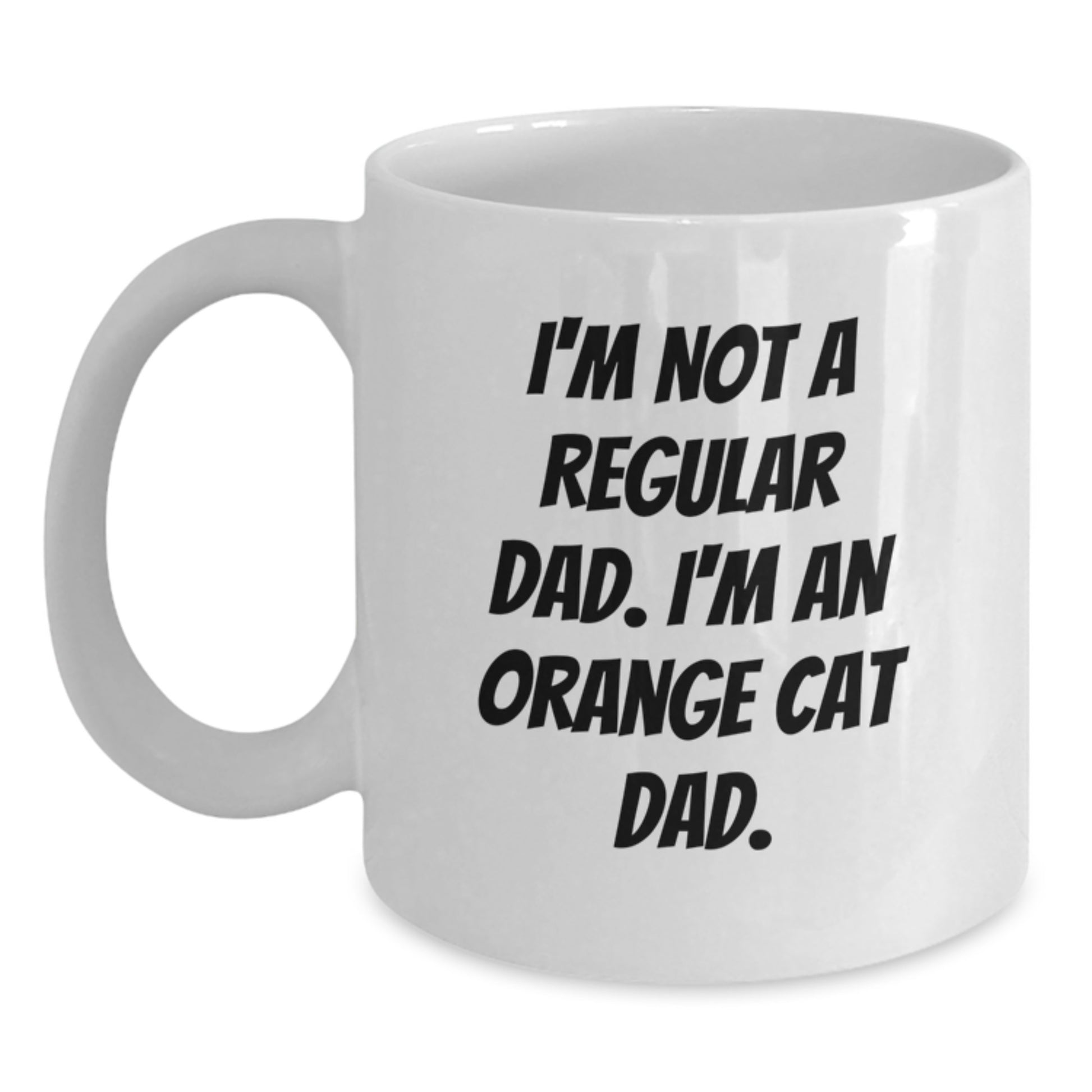 Funny Orange Cat Dad Gifts - White Coffee Mug for Birthday, Gifts from Men to Orange Cat Lovers - Main