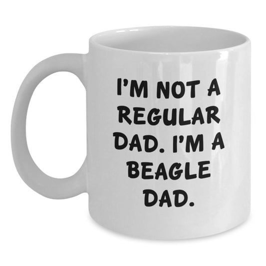 Beagle Dog Dad Funny White Coffee Mugs Gifts from Men to Friends Beagle Dog Owners Christmas Unique Presents - Main