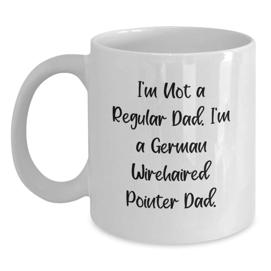 Funny German Wirehaired Pointer Dog Dad Gifts from Men to Birthday Friends for 11oz or 15oz White Coffee Mugs - Main