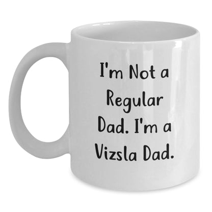 Funny Vizsla Dad Gifts from Men to Vizsla Dog Lovers, White Coffee Mug for Christmas Unique Gifts - Main