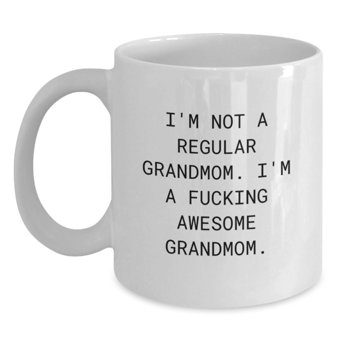 Funny Grandmom Gifts from Men to Women, White Coffee Mug, Christmas Unique Presents - Main