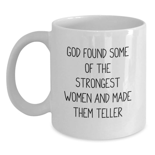 Funny Teller Gifts for Women, White Coffee Mug with Inspirational Quote, Gifts from Friends to Family, Christmas Unique Mug - Main