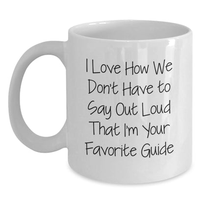 Funny Guide Gifts from Friends, White Coffee Mug, Christmas Unique Gifts for Favorite Guide - Main