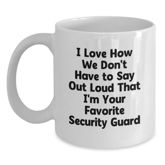 Funny Security Guard White Coffee Mugs Gifts from Friends and Family to Security Guards, Holiday Cheer, Unique Christmas Unique Gifts - Main