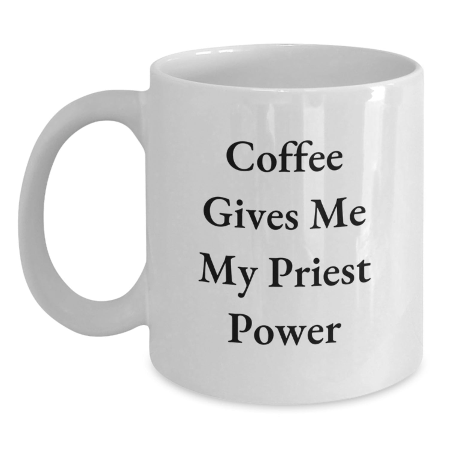 Funny Priest White Coffee Mug Gifts from Men or Women to Priest Friends for Christmas Unique Presents - Main