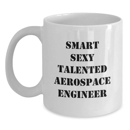 Aerospace Engineer Funny Quote White Coffee Mugs, Gifts for Men from Friends and Family Members, Christmas Unique Presents - Main