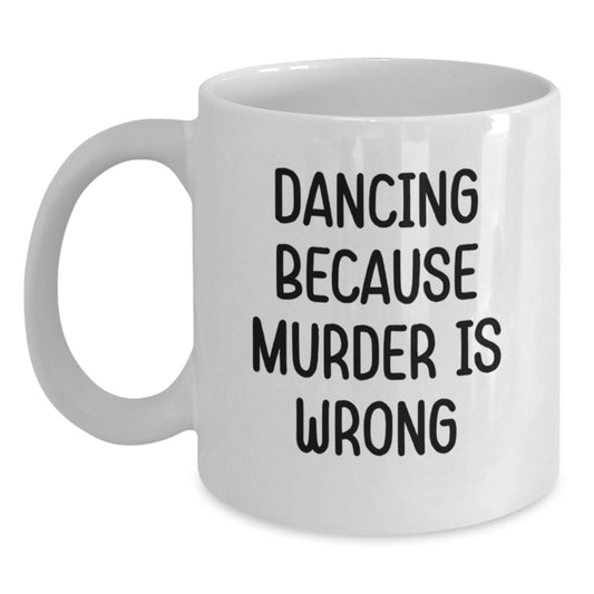Funny Dancing White Coffee Mugs Gifts from Men to Dancing Women Friends Christmas Unique Presents - Main