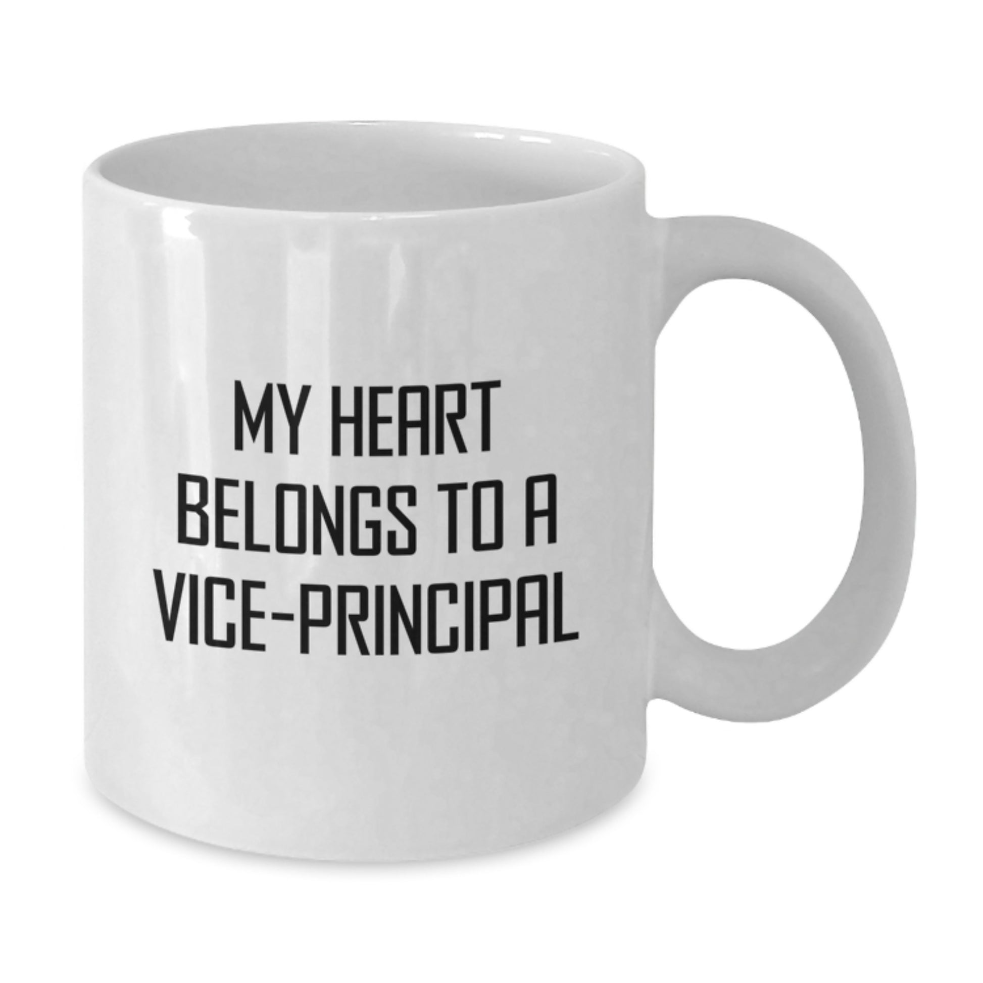 Funny Vice-principal Quotes White Coffee Mug Gifts from Friends for Vice-principal Christmas Unique Gifts - My Heart Belongs To A Vice-principal Funny White Coffee Mug - Additional