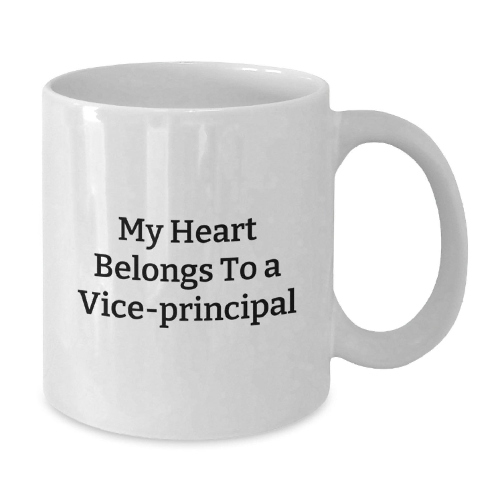 Funny Vice-principal Gifts, White Coffee Mug for Vice-principal Lover, My Heart Belongs To A Vice-principal, Christmas Unique Gifts from Friends - Additional