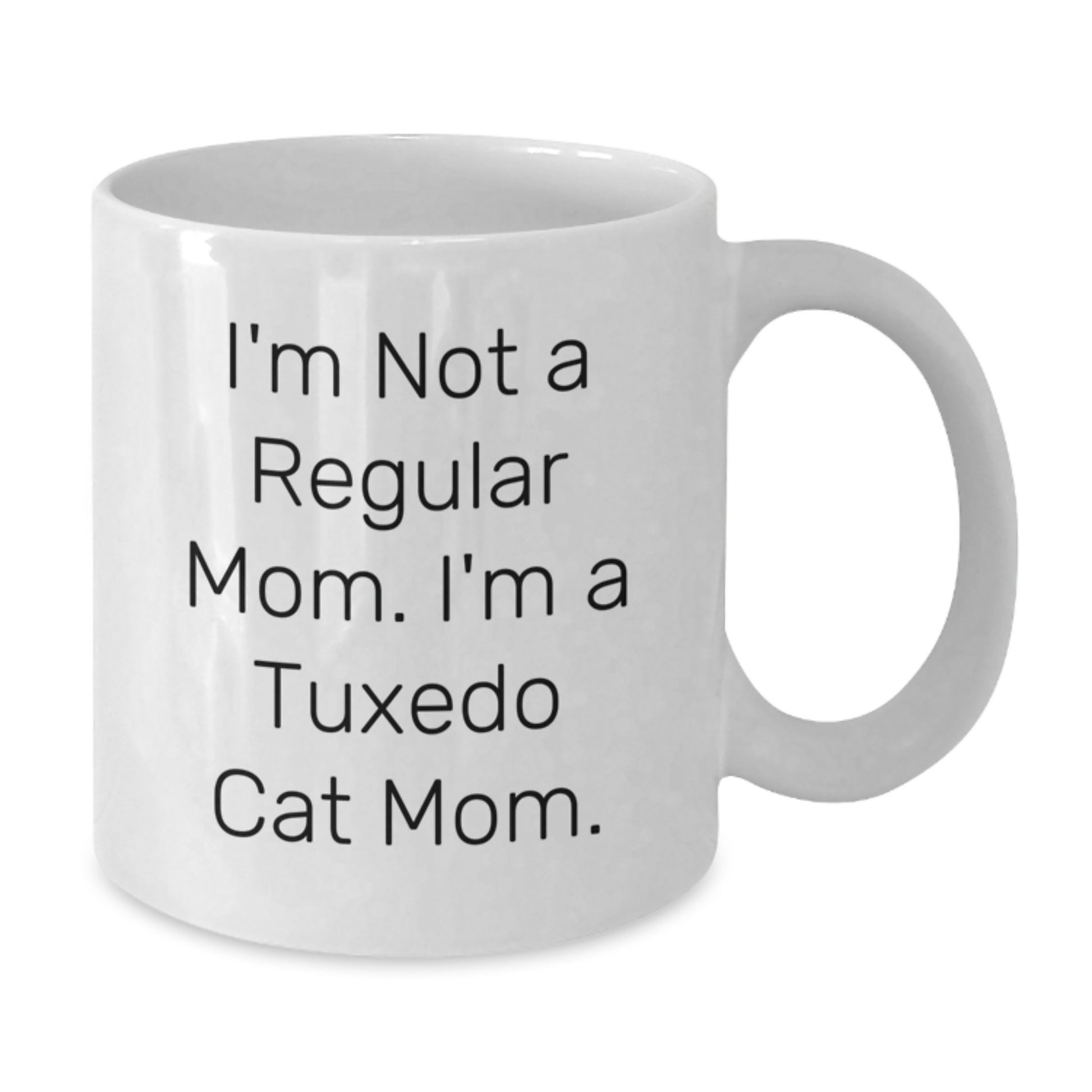 Funny Tuxedo Cat Mom White Coffee Mug Gifts from Friends Family for Valentine's Unique - Additional