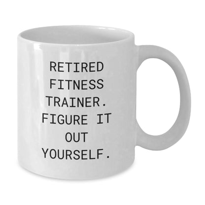 Funny Fitness Trainer Mug, Unique Valentine's Gifts for Men, Women, and Friends from Family - Ceramic White Coffee Mug with 11oz or 15oz Capacity - Additional