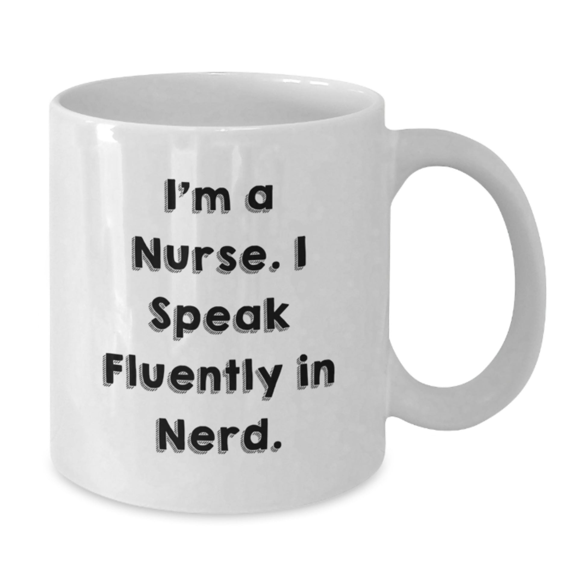 Funny Nurse Gifts from Friends for Nurses - I Speak Fluently In genius White Coffee Mug, Perfect for Christmas Unique Gifts - Additional