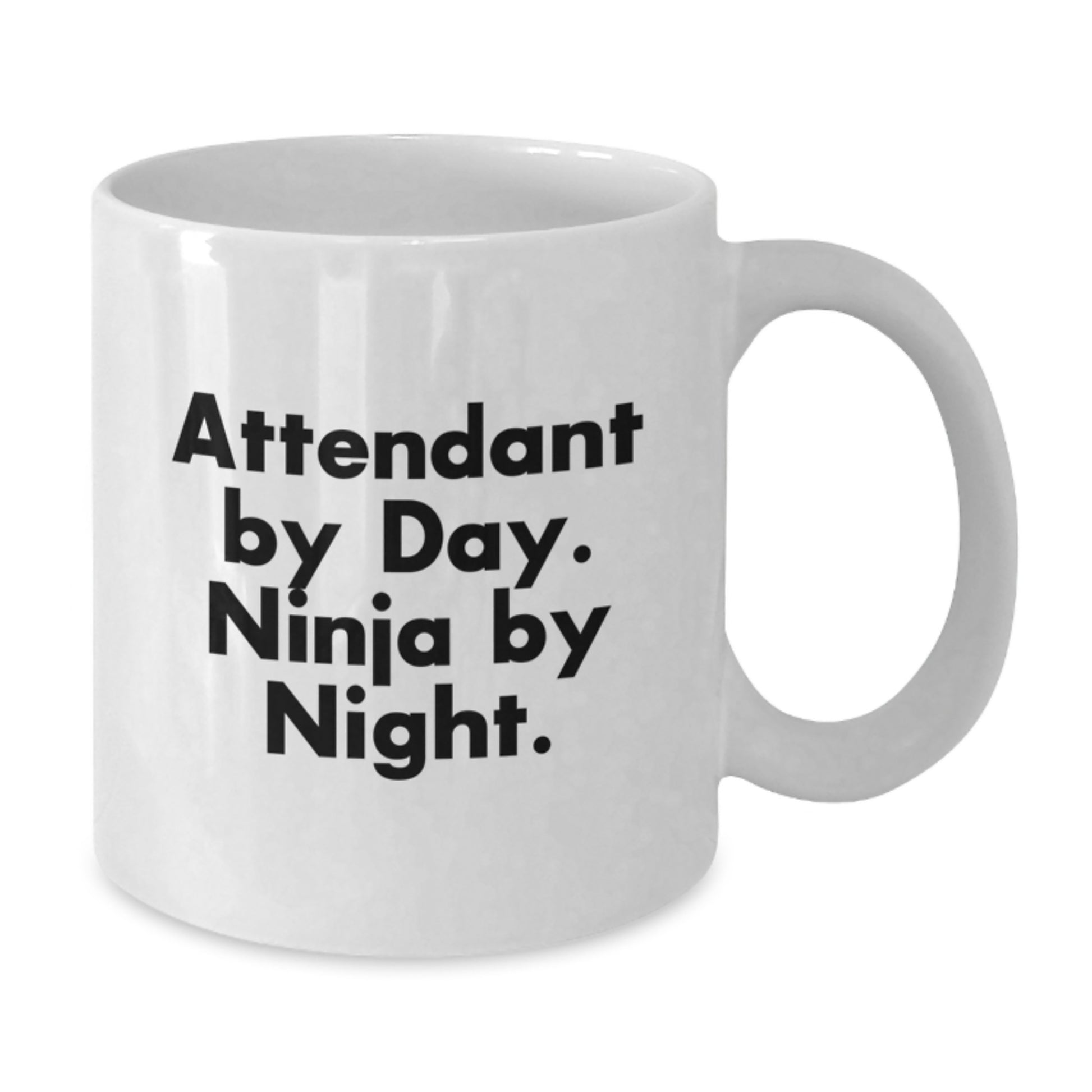 Attendant White Coffee Mug Gifts from Men to Attendant Friends at Christmas Unique - Additional