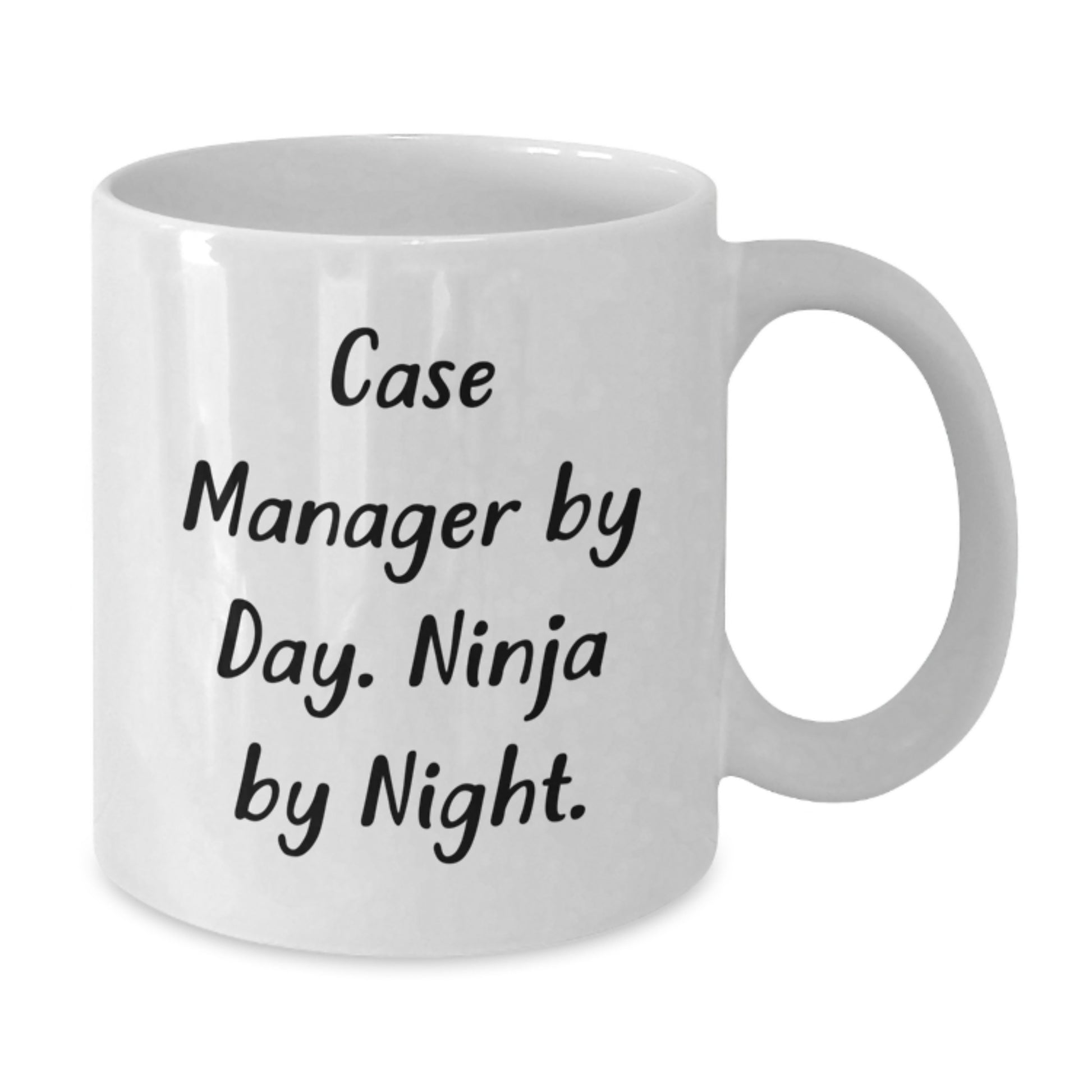 Funny Quote Case Manager Gifts - Case Manager White Coffee Mug - Gifts from Family for Case Manager By Day Ninja By Night - Christmas Unique Gifts - Additional