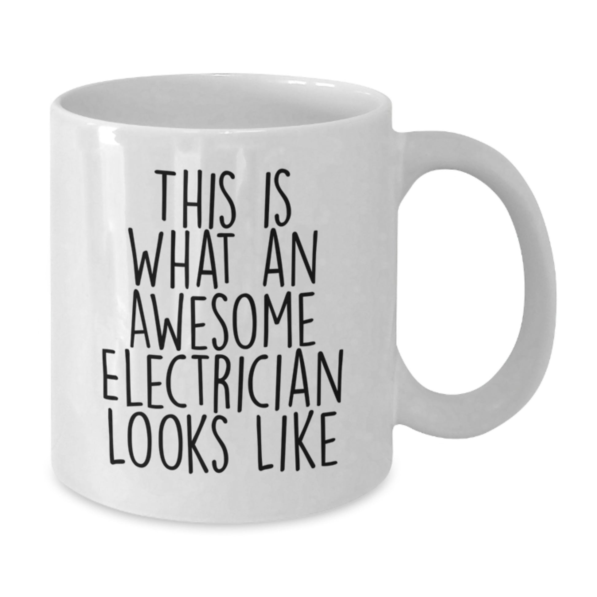 Funny Electrician Gifts for Men - White Coffee Mug from Friends - 'This Is What An Awesome Electrician Looks Like' Inspiration - Additional