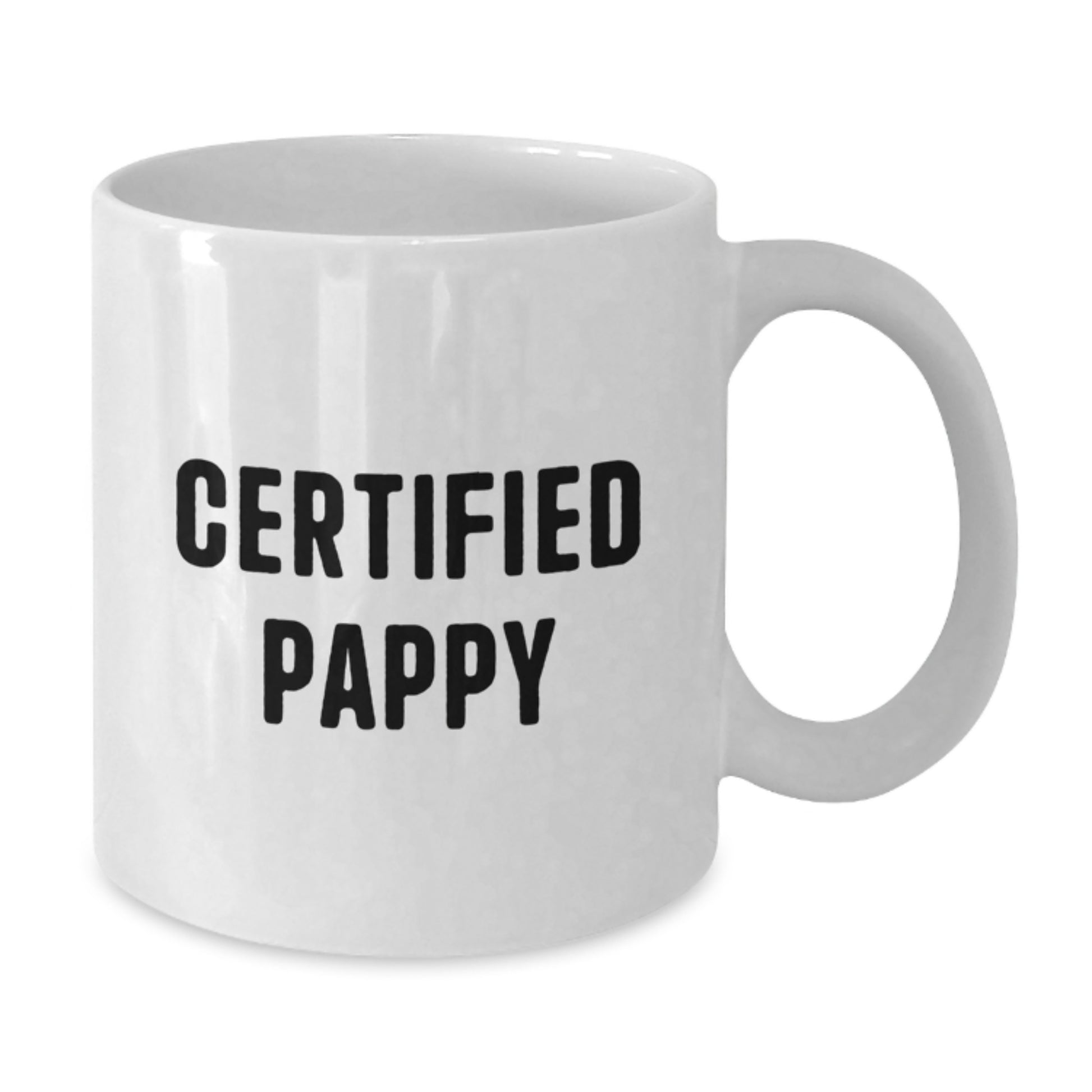 Funny Pappy Gifts for Men White Coffee Mugs Certified Pappy Quote, Unique Christmas Unique Gifts from Friends to Family, 11oz or 15oz Ceramic Mug - Additional
