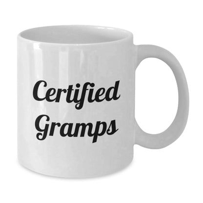 Funny Gramps Gifts for Men, White Coffee Mug, Unique Christmas Memorable Present from Family or Friends, Gramps Quote - Additional