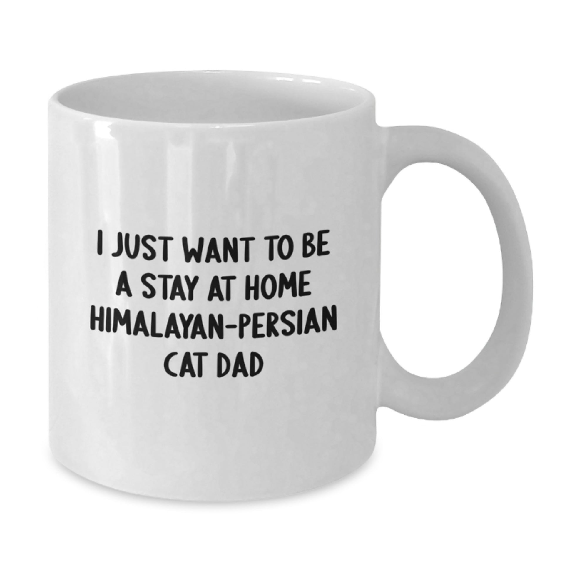 Funny Himalayan-Persian Cat Gifts for Men, Cute I Just Want To Be A Stay At Home Dad White Coffee Mug, Christmas Unique White Coffee Mug - Additional