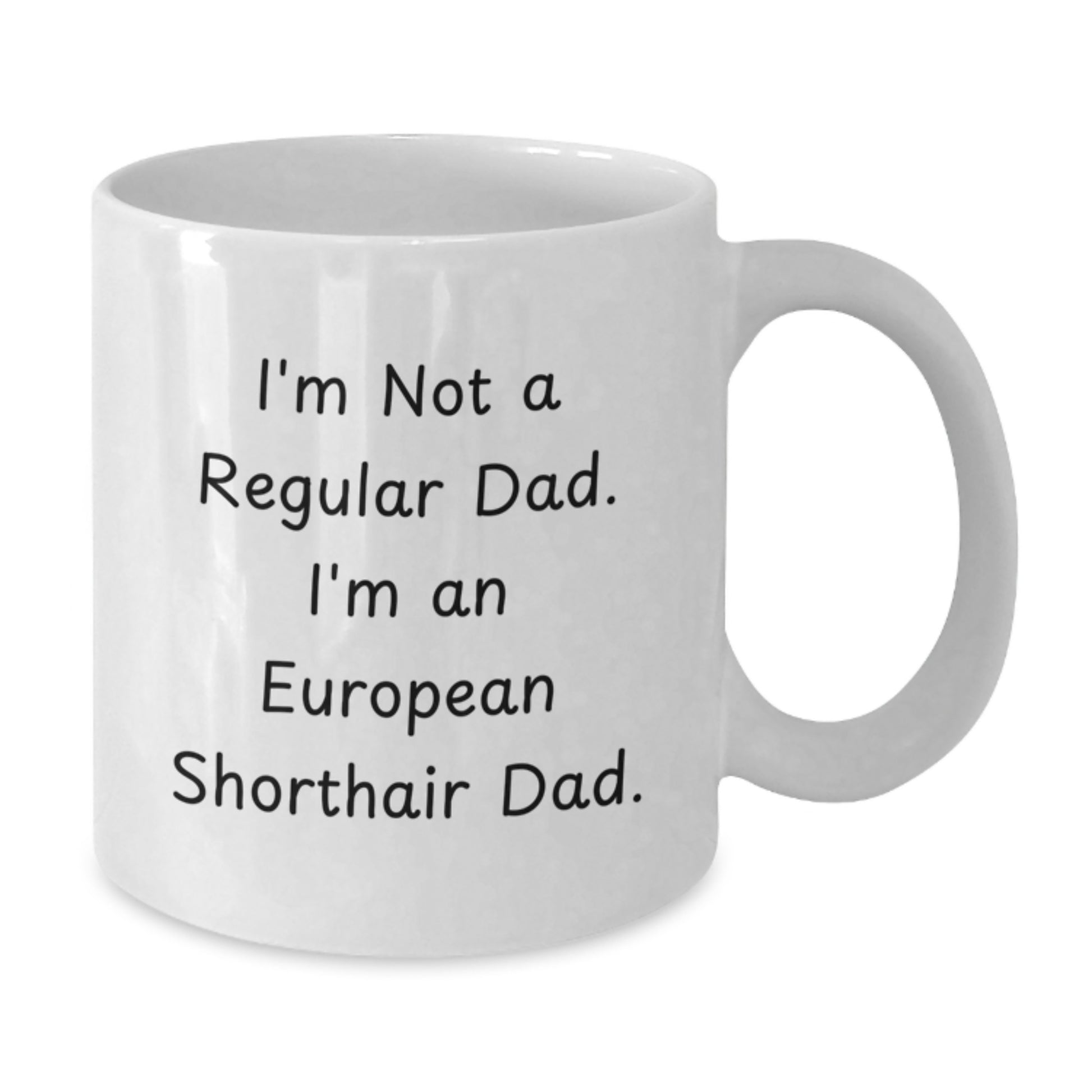 European Shorthair Cat Dad White Coffee Mug Funny Christmas Unique Gift from Men to Family - Additional