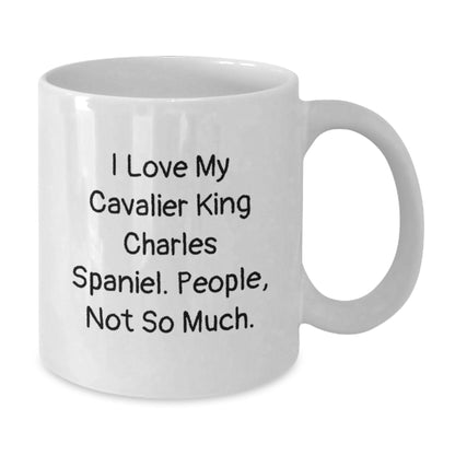 Cavalier King Charles Spaniel Dog Lover Gifts from Family for Christmas Unique White Coffee Mugs - Additional