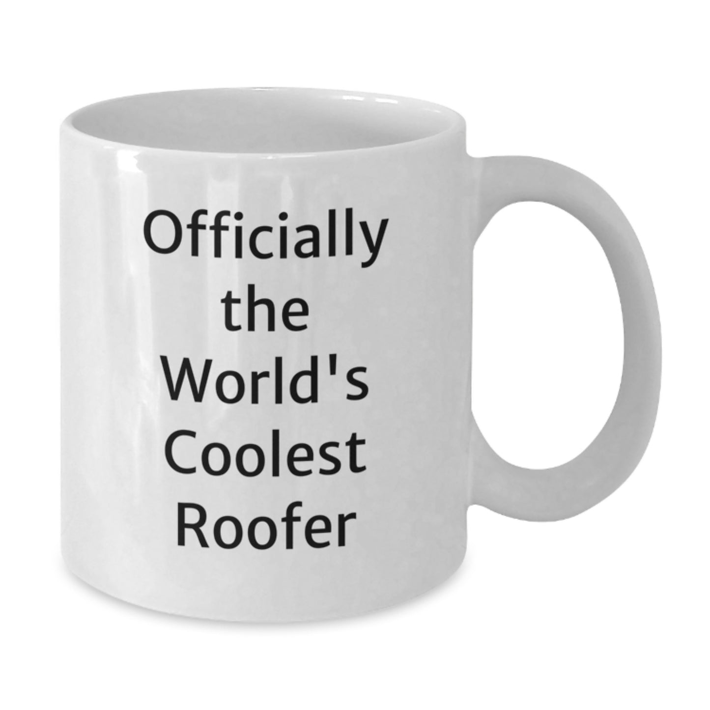 Funny Roofer Gifts for Men, White Coffee Mug, Officially The World's Coolest Roofer Quote, Christmas Unique - Additional