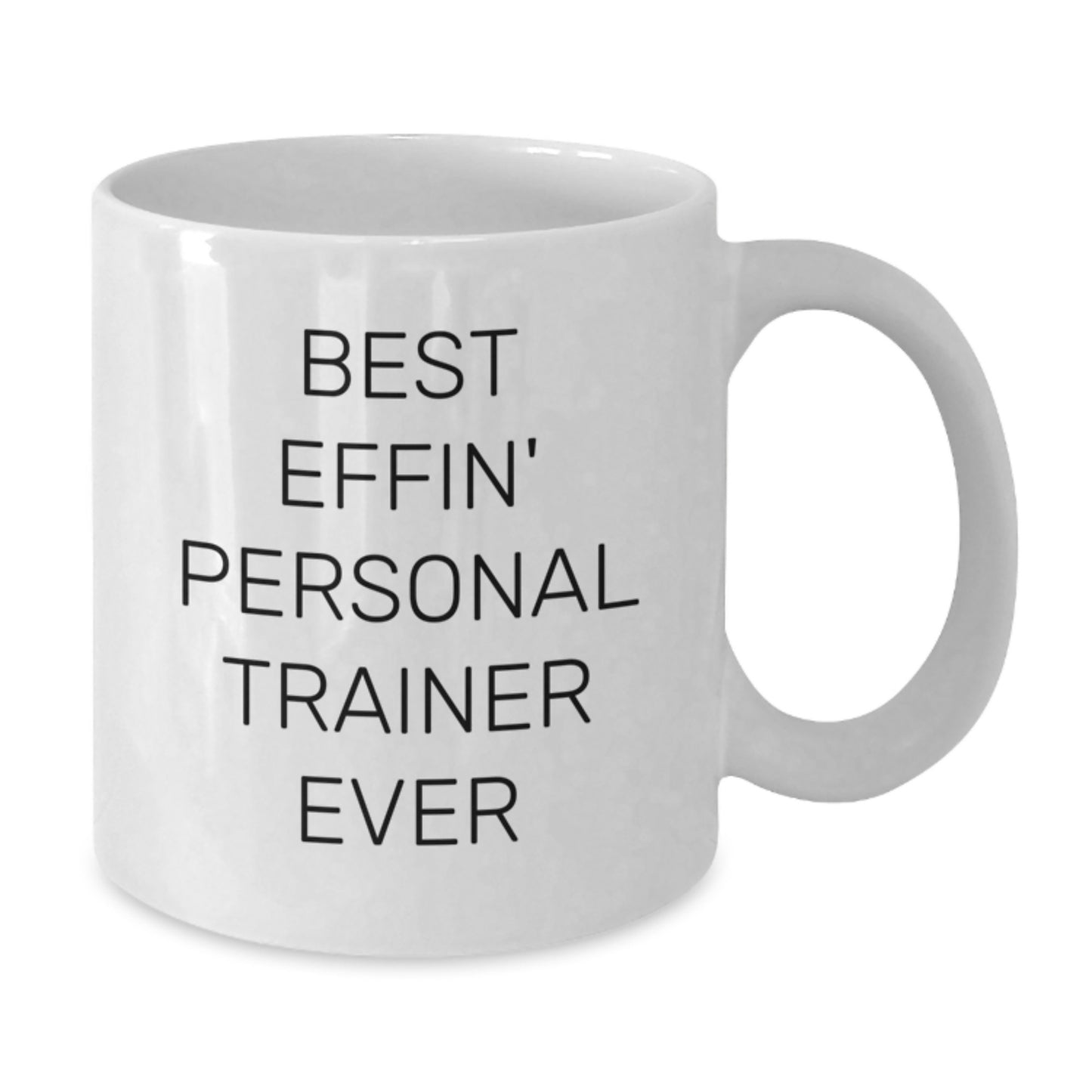 Funny Personal Trainer Gifts for Men from Friends - Best Effin' White Coffee Mug, Unique Christmas Memorable Presents - Additional