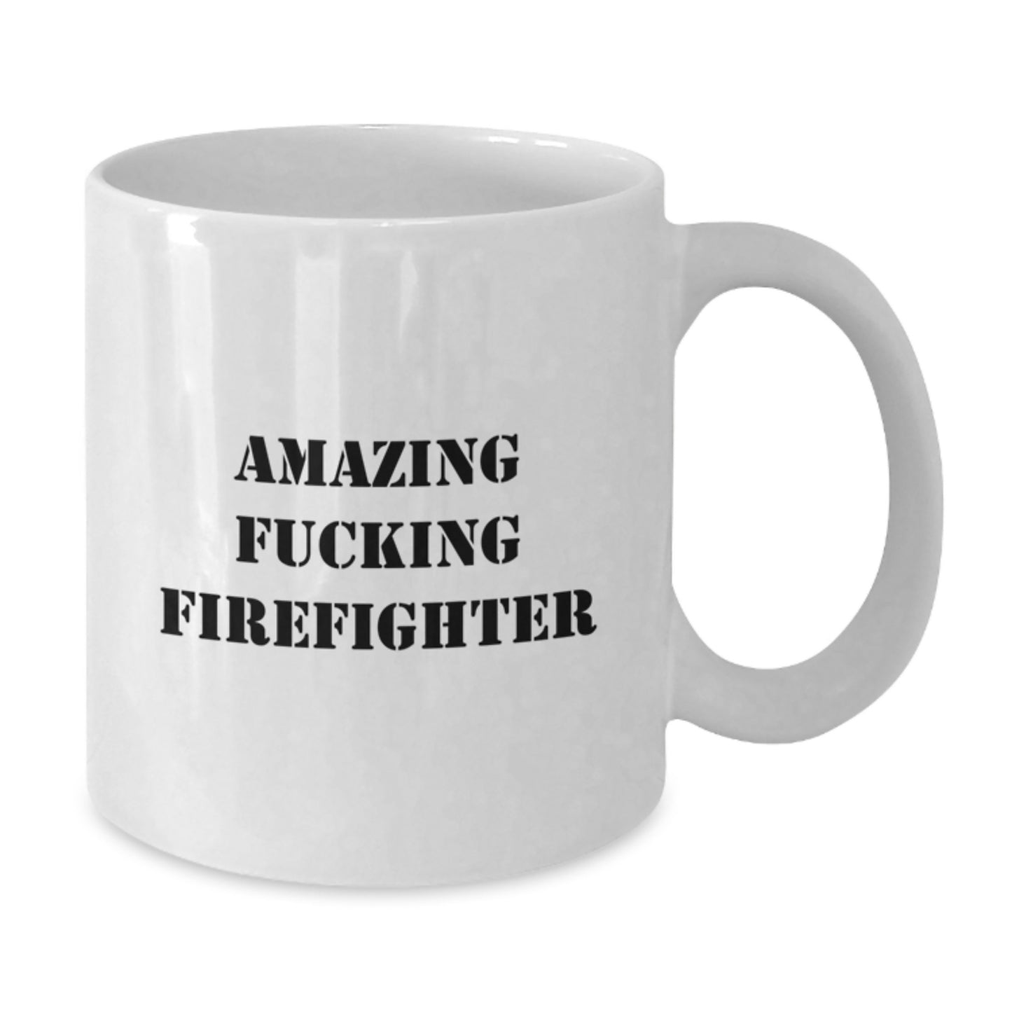 Funny Firefighter Gifts for Men, Funny White Coffee Mug - 'Amazing F--king Firefighter' Christmas Unique Gifts from Friends, Coworkers, Family - Additional
