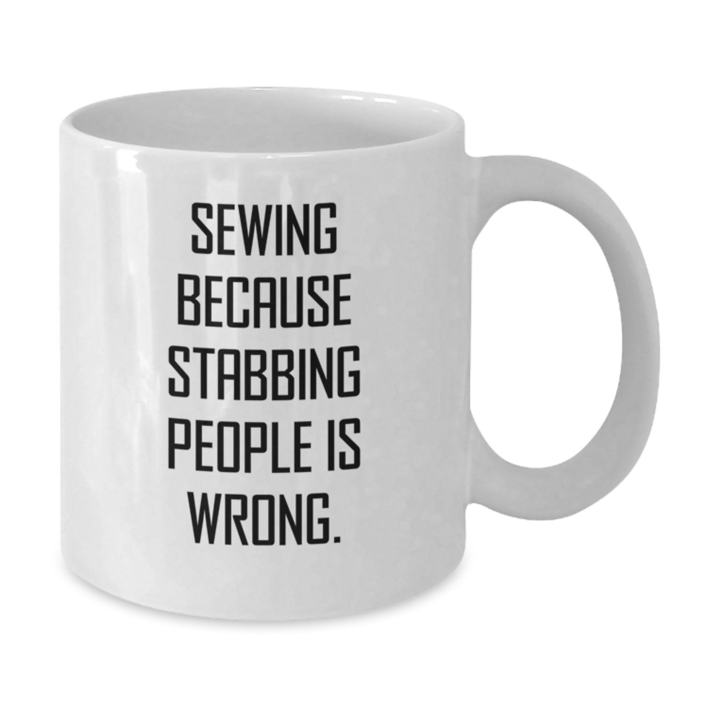 Sewing Gifts from Friends and Family - Funny White Coffee Mug for Sewing Lovers on Christmas Morning - Additional