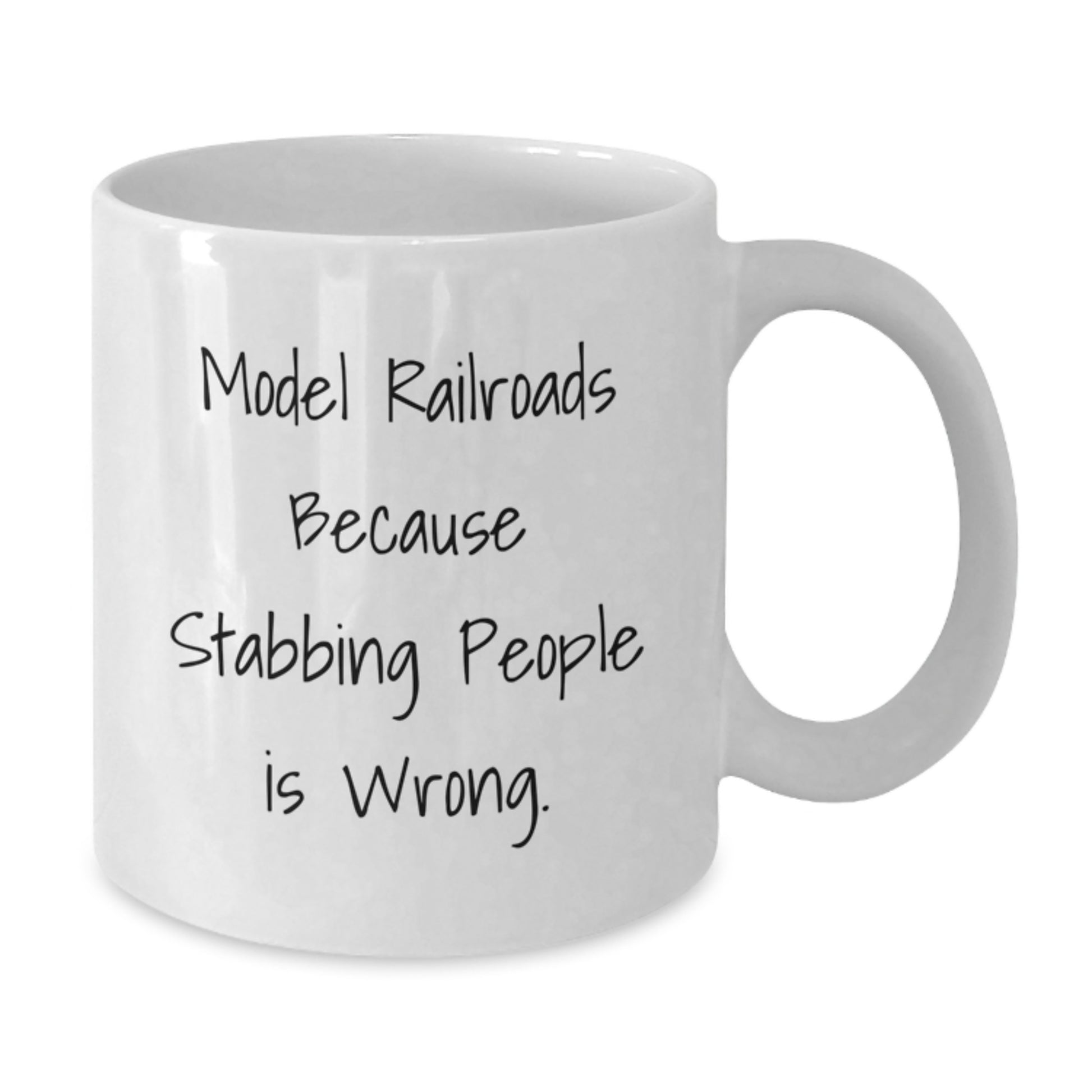 Funny Model Railroads Enthusiasts Gifts from Friends for Christmas Unique Model Railroads Lovers White Coffee Mugs - Additional