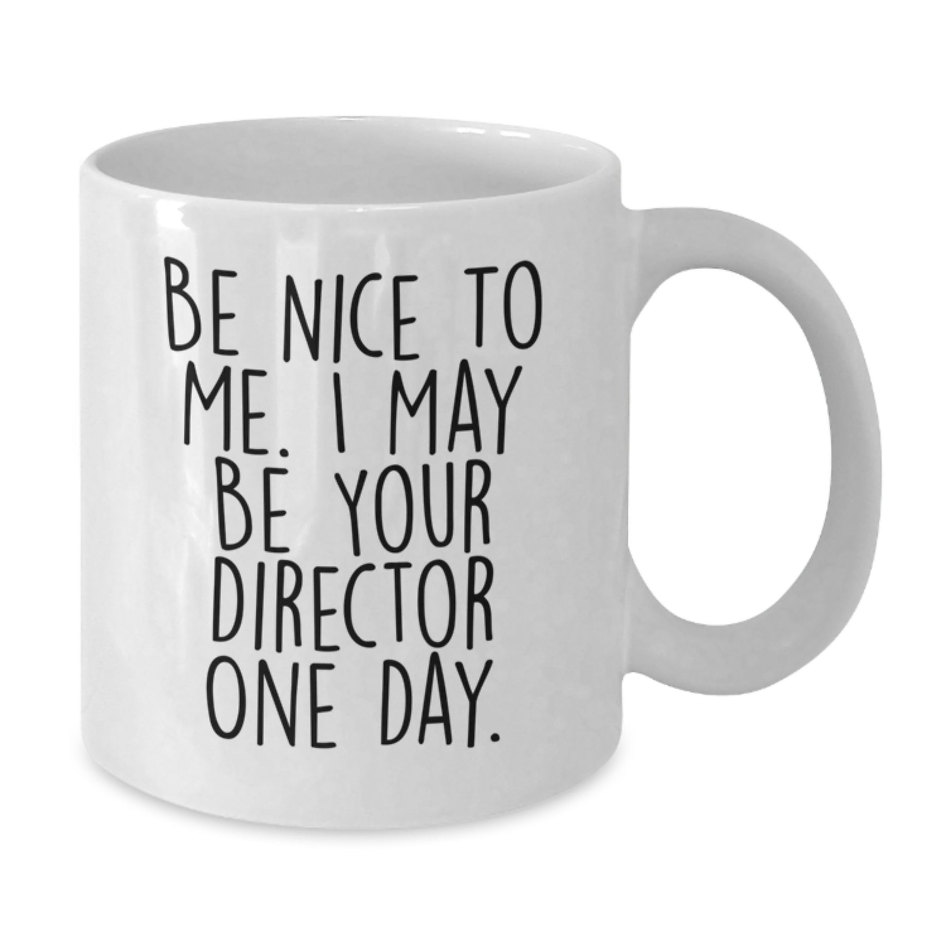 Funny Director White Coffee Mug, Gift for Directors, Be Nice To Me. I May Be Your Director One Day, Unique Christmas Unique Gifts from Friends to Men or Women Directors - Additional