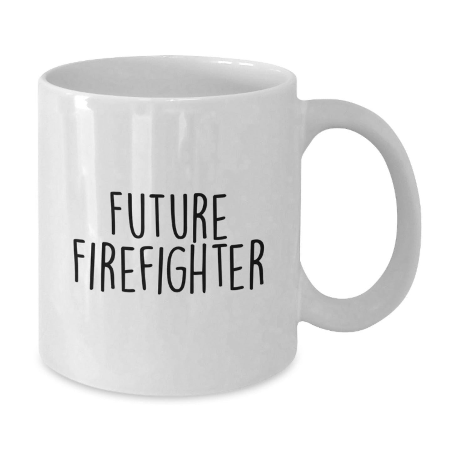 Funny Firefighter Gifts for Men from Daughter - White Coffee Mug - Future Firefighter Inscription - Unique Christmas Memorable Presents - Additional