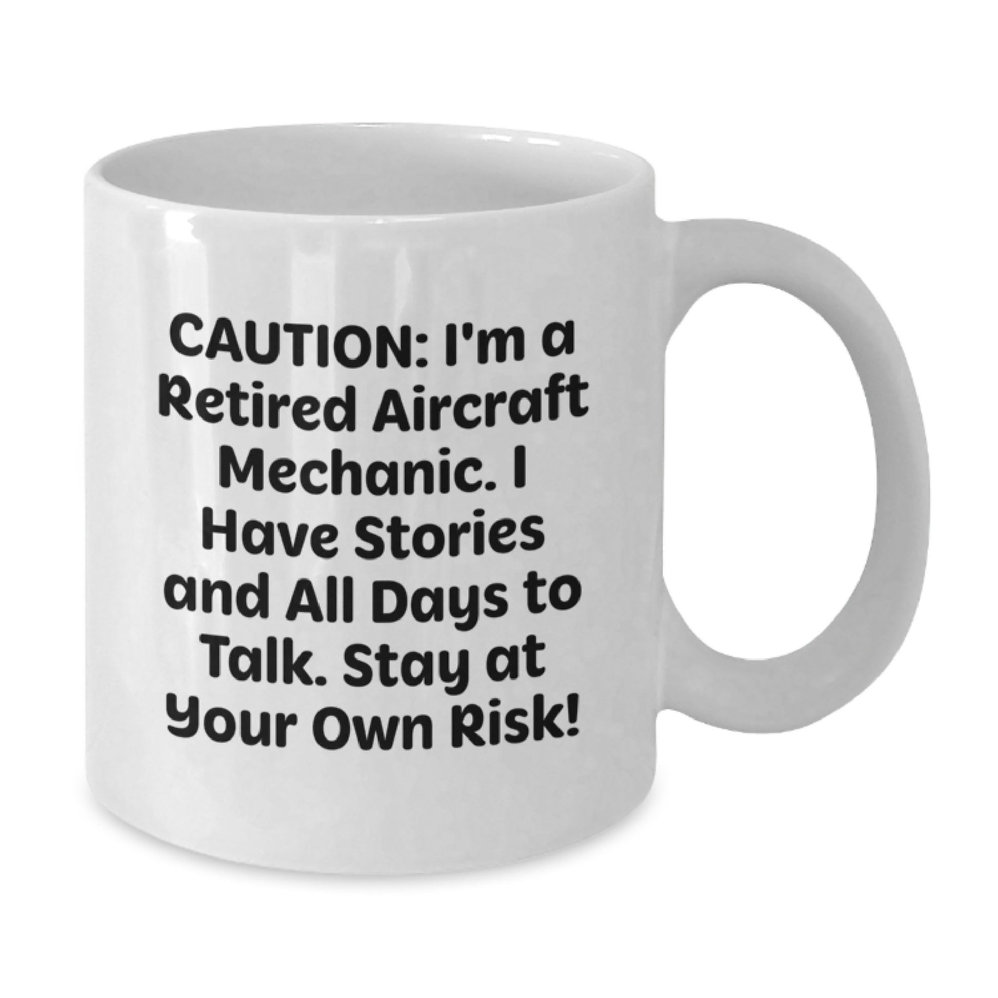 Funny Aircraft Mechanic Gifts for Men - Gifts from Friends to Retired Aircraft Mechanic Humor White Coffee Mug, Perfect Christmas Unique Gifts for Him - Additional