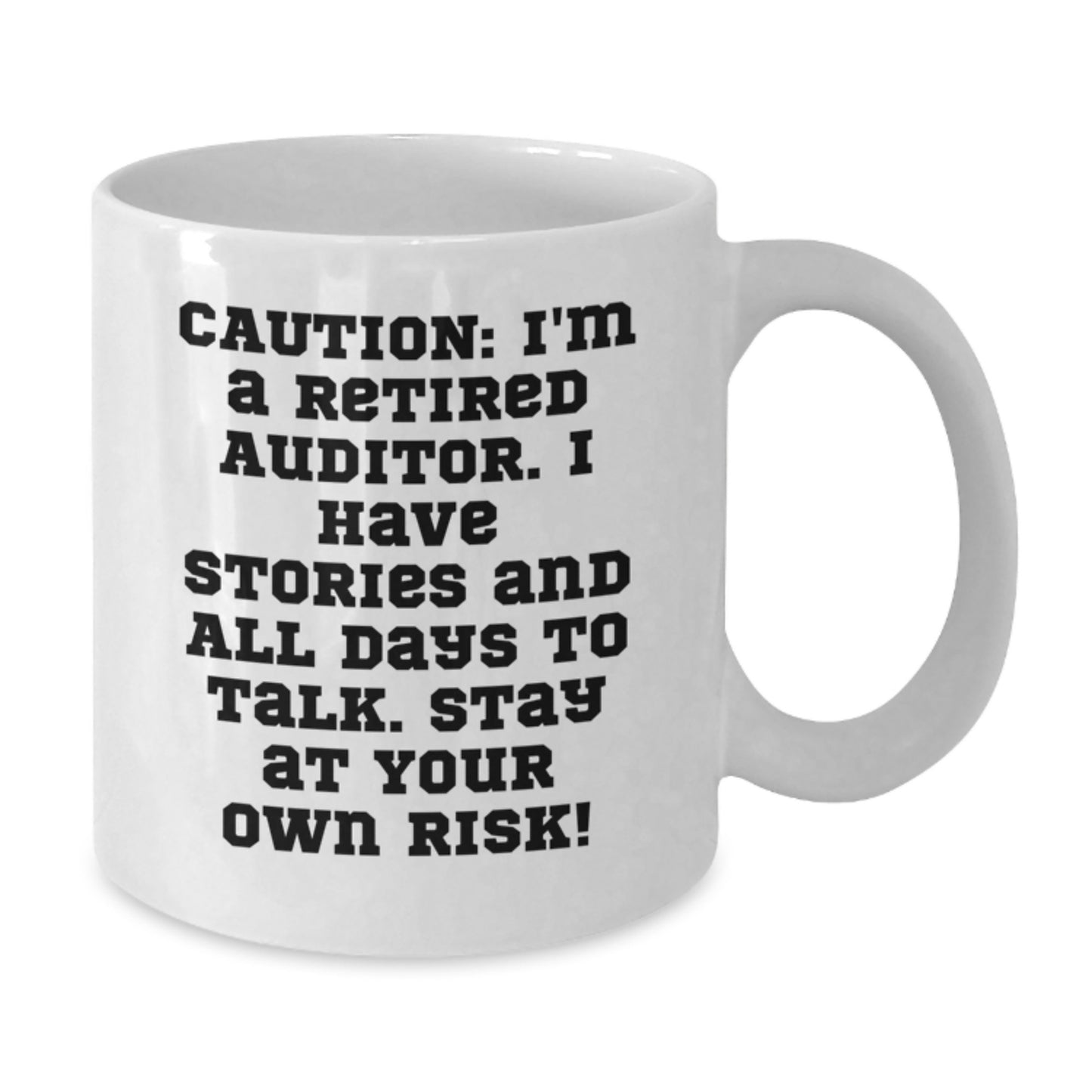 Funny Auditor Gifts from Friends, Christmas Unique White Coffee Mug for Auditor, Stay At Your Own Risk! - Additional