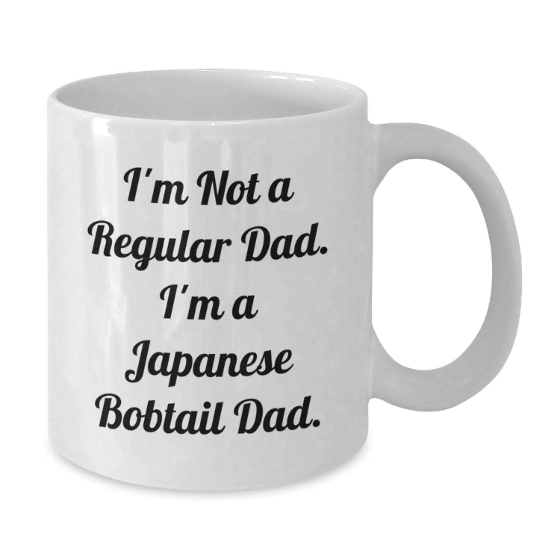 Funny Japanese Bobtail Cat Gifts from Dad to Japanese Bobtail Cat Lover for White Coffee Mug at Christmas Unique - Additional