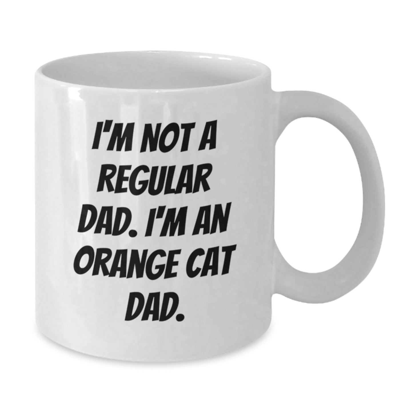 Funny Orange Cat Dad Gifts - White Coffee Mug for Birthday, Gifts from Men to Orange Cat Lovers - Additional