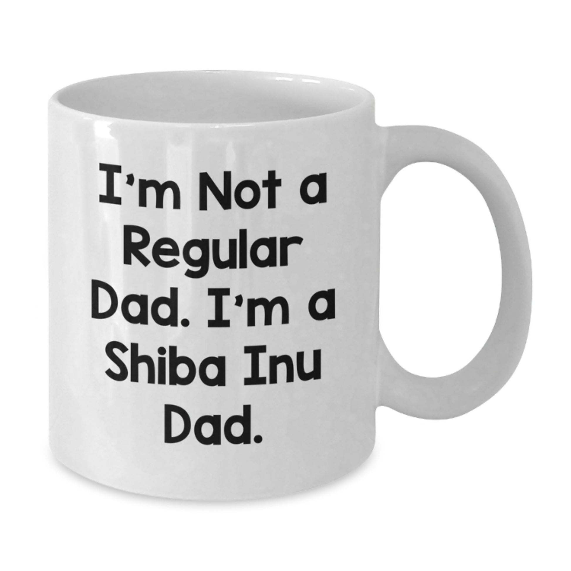 Funny Shiba Inu Dad Gifts for Men, White Coffee Mug, Unique Christmas Memorable Presents from Him to His Shiba Inu - Additional