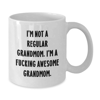 Funny Grandmom White Coffee Mugs Gifts from Family for Grandmom - 'I'm A F--king Awesome Grandmom' Christmas Unique - Additional
