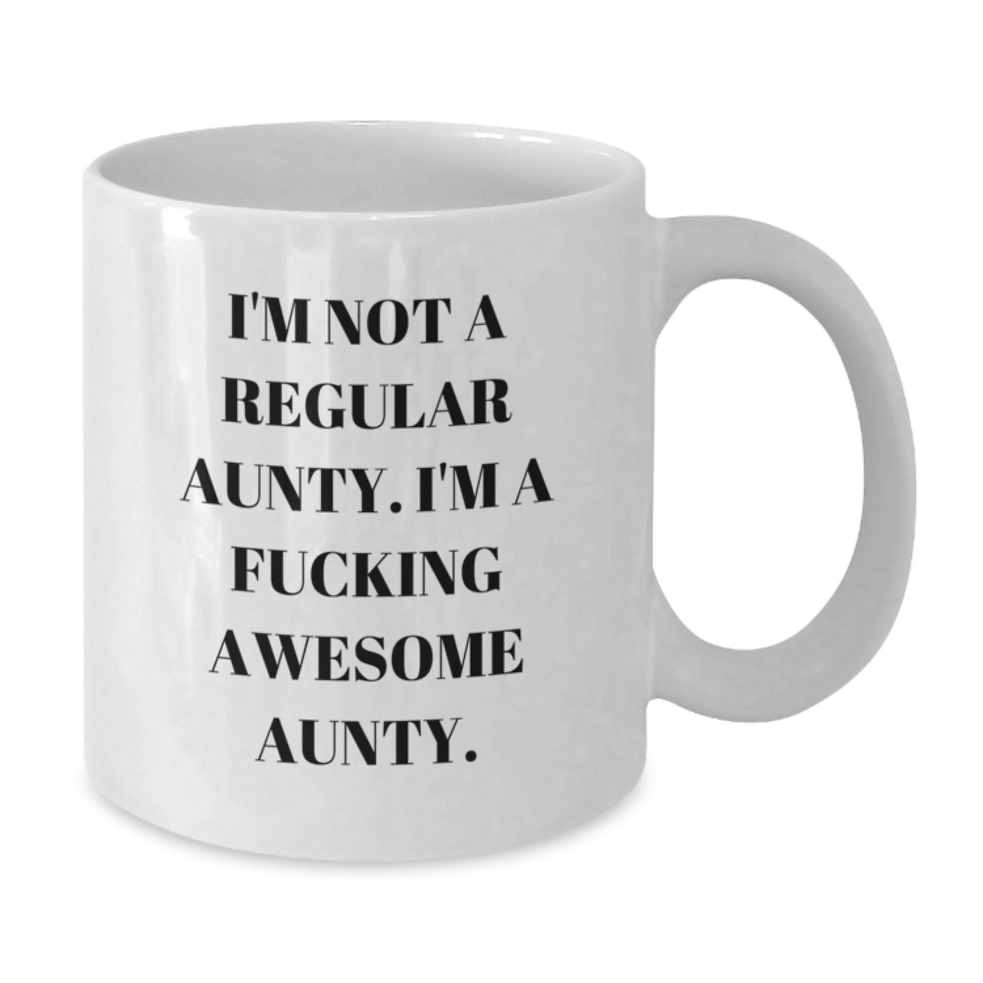 Funny Aunty Gifts from Men to Aunty, White Coffee Mug with Inspirational Quote, Christmas Unique Presents for Awesome Aunts - Additional