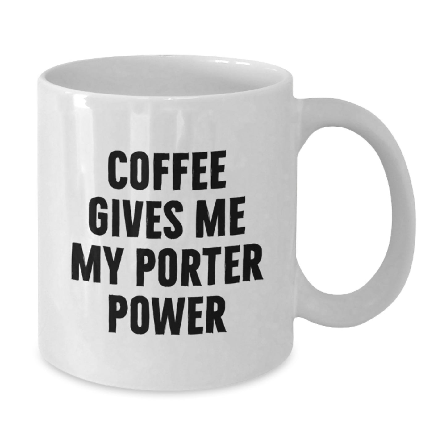 Funny Christmas Unique Gifts for Porter Enthusiasts, Coffee Lover's Quotes White Coffee Mug, Gifts from Family, Friends or Coworkers - Additional