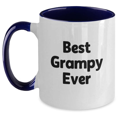 Funny Grampy Gifts from Men to Family - Best Grampy Ever Two Tone Coffee Mug, 11oz Ceramic Microwave Dishwasher Safe - Main
