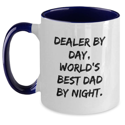 Funny Dealer Gifts for Men - Two Tone Coffee Mug - Graduation Unique Gifts from Family - Main