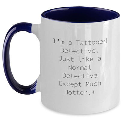 Funny Detective Gifts from Friends to Women - Two Tone Coffee Mug for Detective Enthusiasts - Christmas Unique Gifts for Men and Women - Main