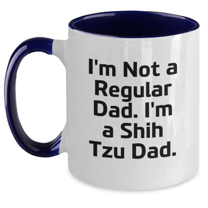 Funny Shih Tzu Dad Gifts from Men to Family, Unique Christmas Unique Gifts for Shih Tzu Dog Owners and Lovers, Two Tone Coffee Mug - Main