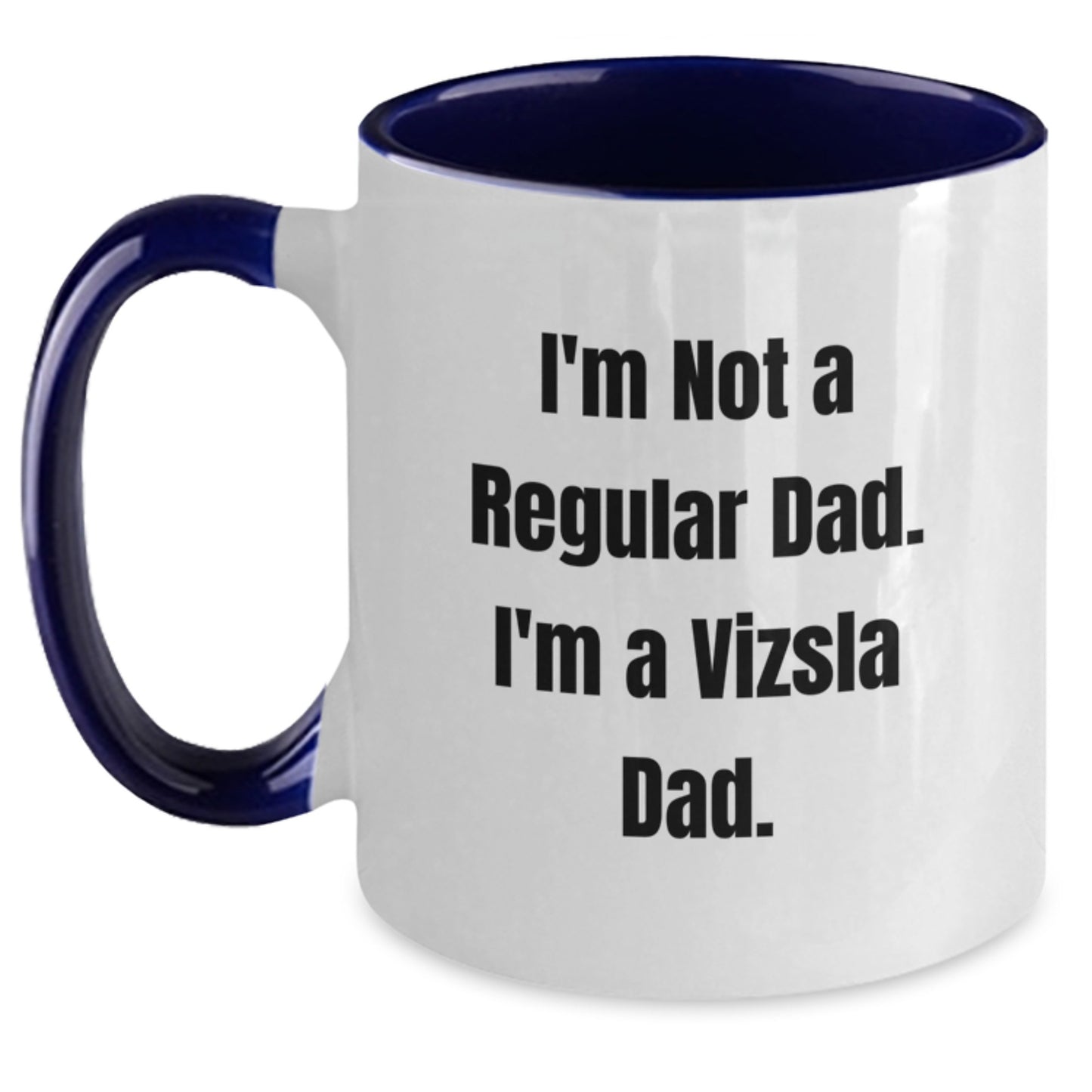 Funny Vizsla Dog Gifts for Men, Vizsla Dad Christmas Unique Gifts from Dad to Son, Two Tone Coffee Mug - Main