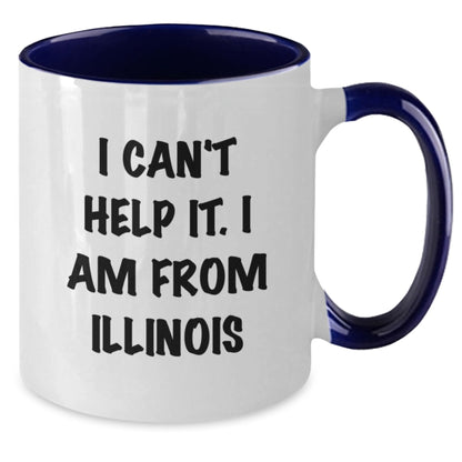 Funny Illinois Mugs Gifts from Friends for Illinois Christmas Unique Mugs - I 'm from Illinois Two Tone Coffee Mug - Gift for Illinois Residents - Additional